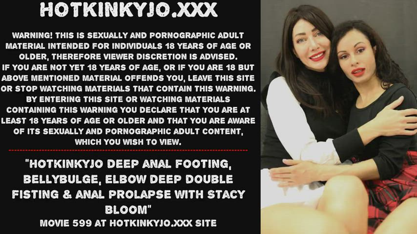 NEW!!! Hotkinkyjo deep anal footing, bellybulge, elbow deep double fisting &amp;