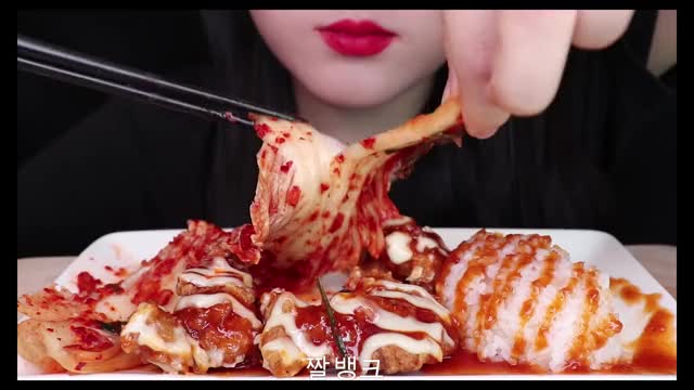 제인_처갓집 슈프림 양념 치킨 치밥 김치 먹방-1