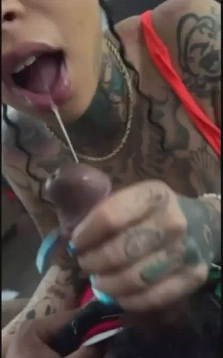 Asian BBC Big Tits Blowjob POV Tattoo clip