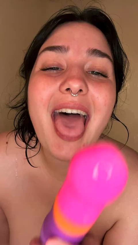 blowjob dildo nsfw deepthroat sucking tits cute clip