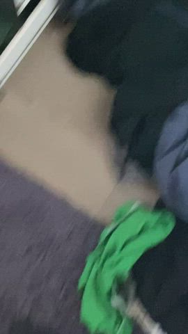 [OC] Early today I made my good boy lick my pussy through my leggings while standing
