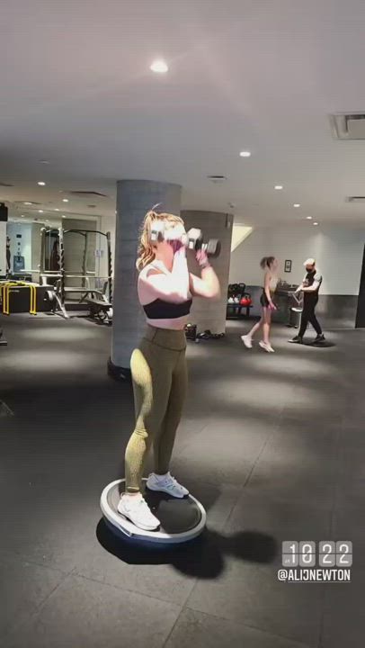 Celebrity Clothed Gym clip