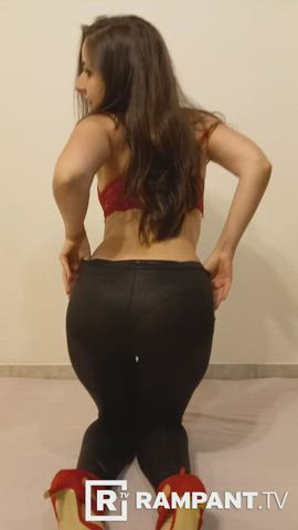 Ass Thong Yoga Pants clip