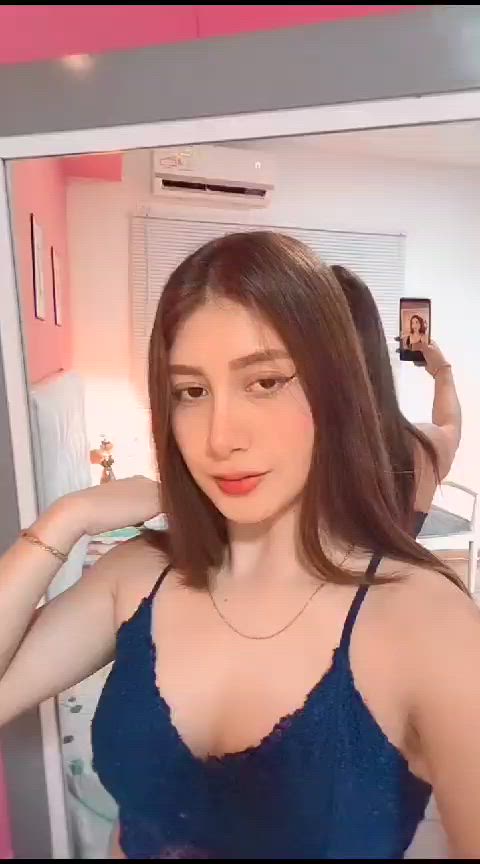 amateur ass cute latina lingerie long hair sensual solo teen tits clip