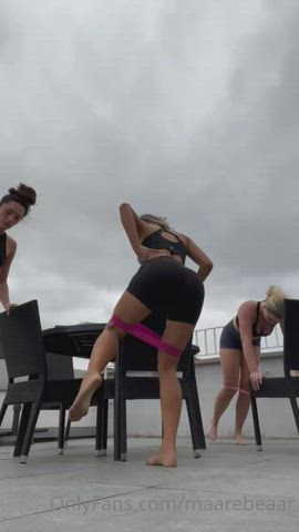 Ass Blonde Workout clip