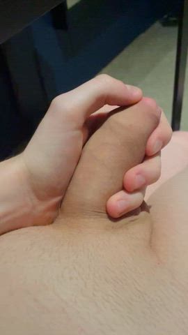 Playing with my soft foreskin