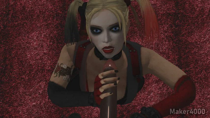 Harley Quinn throats BBC (Maker4000) [Batman: Arkham City]