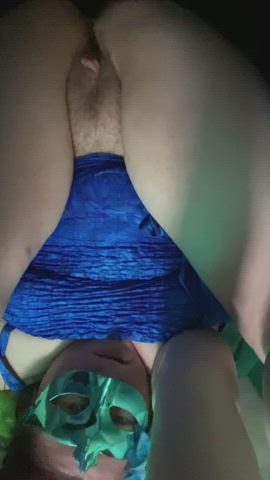 I look like a fucking slut self peeing in my pretty blue dress and I'm okay with