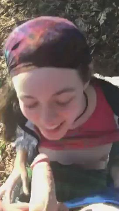 Blowjob Girlfriend Outdoor clip