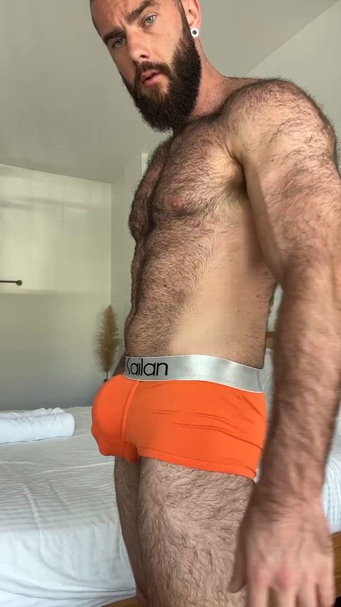 big dick bulge daddy hairy chest clip