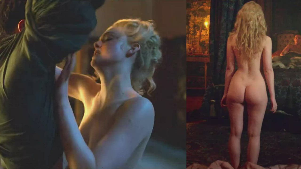 Elle Fanning's ass and titties in The Great