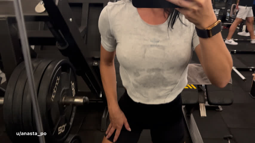 bodybuilder brunette fit fitness gym petittits petite sweaty sex ukrainian clip