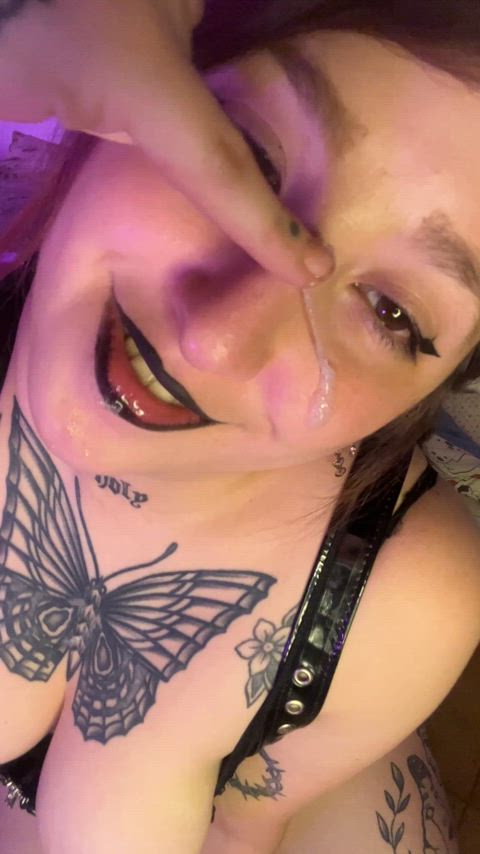 blowjob egirl goth onlyfans spit spit on face amateur-girls just-boobs legal-teens