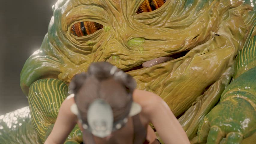 Leia dressed up in Oola's outfit is subjected to Jabba's lust (PN34)