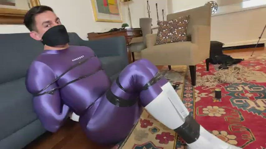 bondage gay groping latex clip