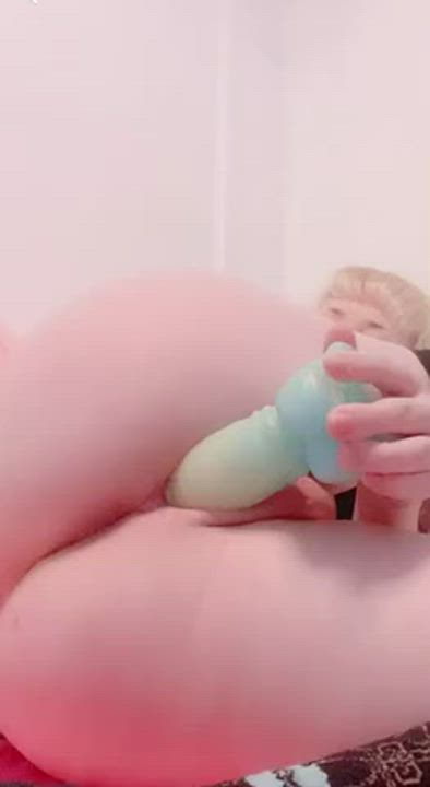 Cute Dildo Masturbating clip