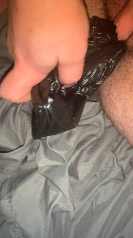 Fucking my slime hole with a trash bag is the only way to fuck something so gross