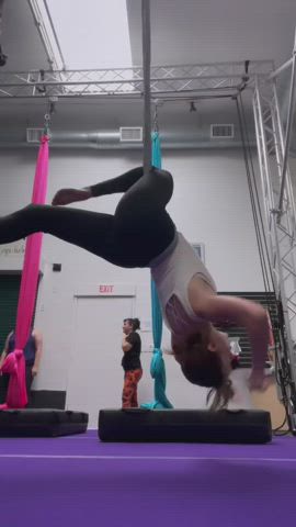 Brunette Pole Dance Workout clip