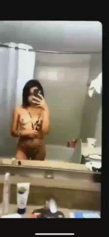 ass bikini college mirror selfie teen tits clip