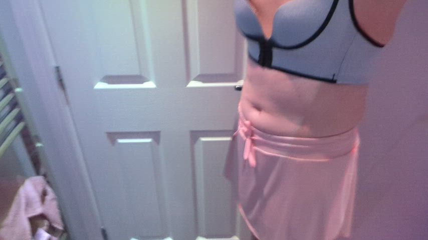 cute little frilly skirt and bra top, hope you like?