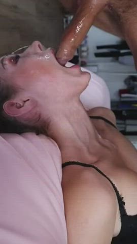 amateur blowjob cum face fuck facial clip