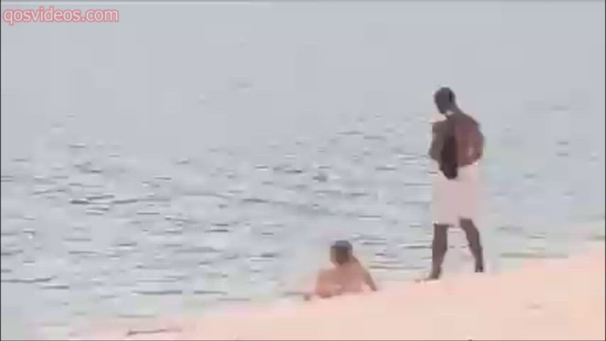 Watch your daughter get dominated by bull at the beach while you watch