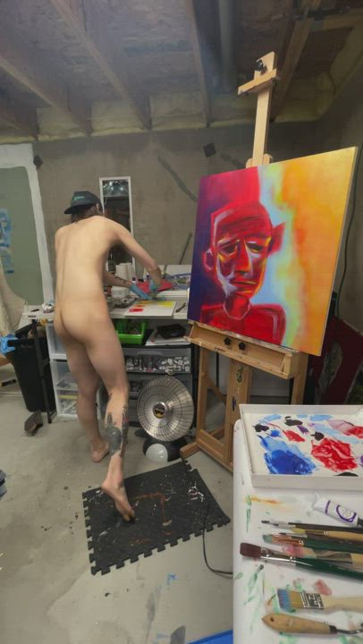 Doing what I love - @nudepainter on OnlyFans! 🎨 Raising money to start my professional
