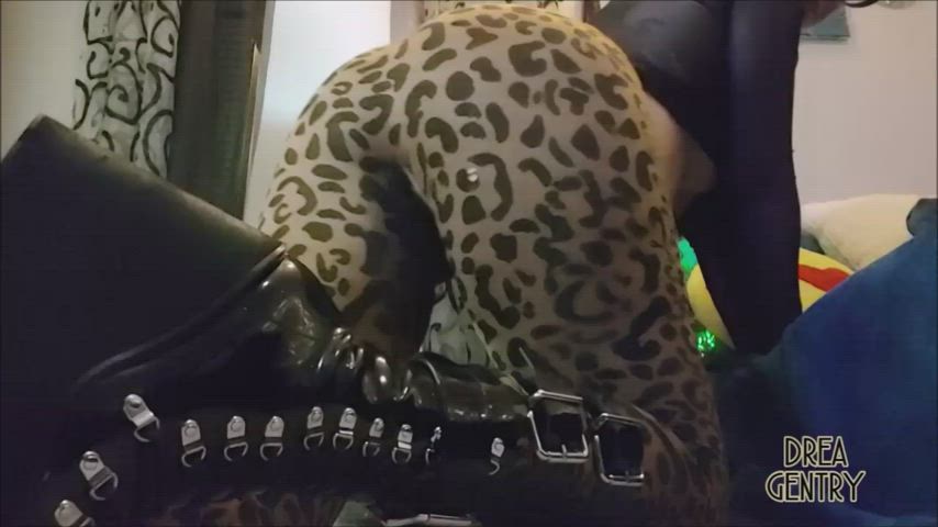 boots domme goth leggings sensual sheer clothes tease thighs tits clip
