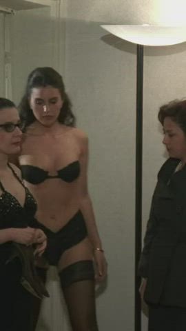 brunette celebrity erotic high heels lingerie monica bellucci smoking stockings tits