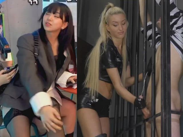 celebrity handjob korean stockings clip