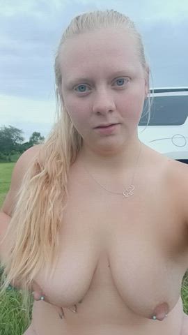 outdoor pierced nipple play