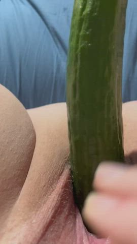 clit cucumber pussy pussy spread clip