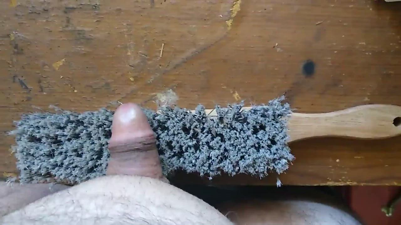 Brushing the cum out