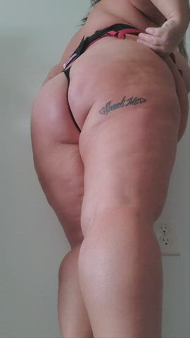ass bbw jiggling spanking tattoo thick thighs thong clip