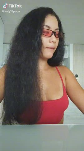 brunette clothed cute joi tease teasing tiktok clip