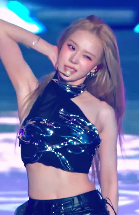 abs armpits asian blonde choke dancing korean kpop clip