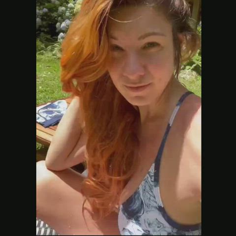 big tits bikini brazilian celebrity cleavage redhead clip
