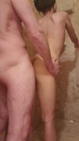Hot Amateur Anal In A Shower