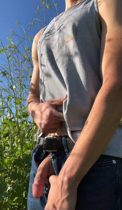 Just a country boy [27] with his dick out