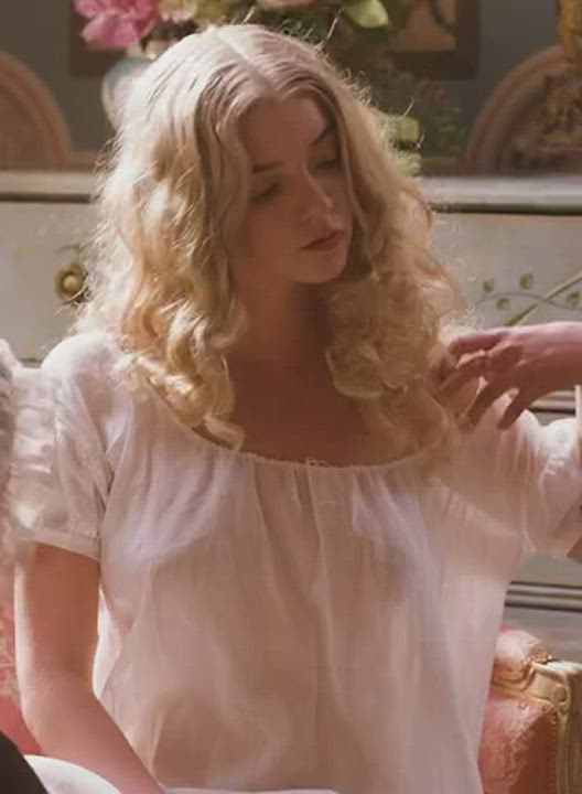 Anya-Taylor Joy's transparent nightgown plot from Emma. (2020)