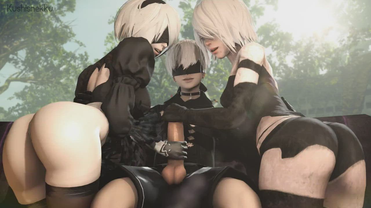 Here you go, 2B and A2 together, B for booty, A for ass. 9S got lucky today.