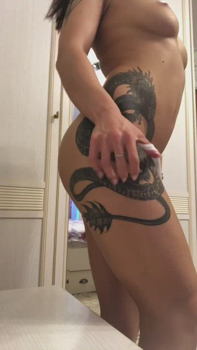 Big Ass Naked Tattoo clip