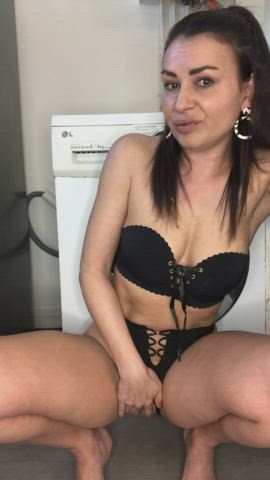 amateur brunette hotwife lingerie milf masturbating onlyfans pussy clip