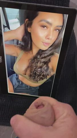 cum on tits cumshot fake tits clip