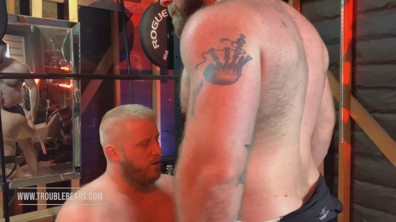Dad Gay Gym Kinky Nipple Play Son Tattoo Workout Worship clip