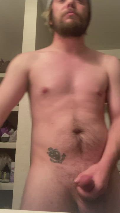 Balls Big Dick Cock Cum Cumshot Male Masturbation Masturbating POV Solo Tattoo clip