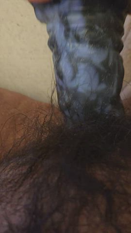 bad dragon hairy pussy masturbating clip