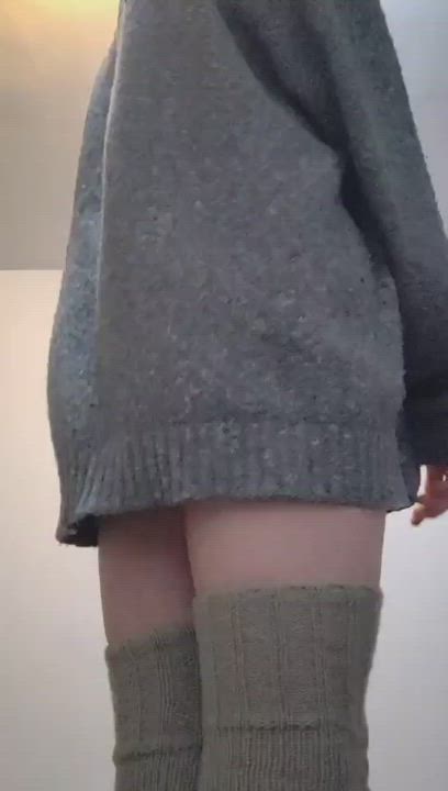 My tight ass in a big jumper