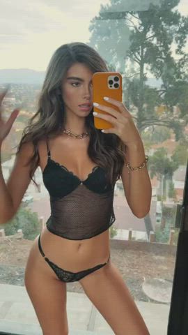 lingerie model selfie clip