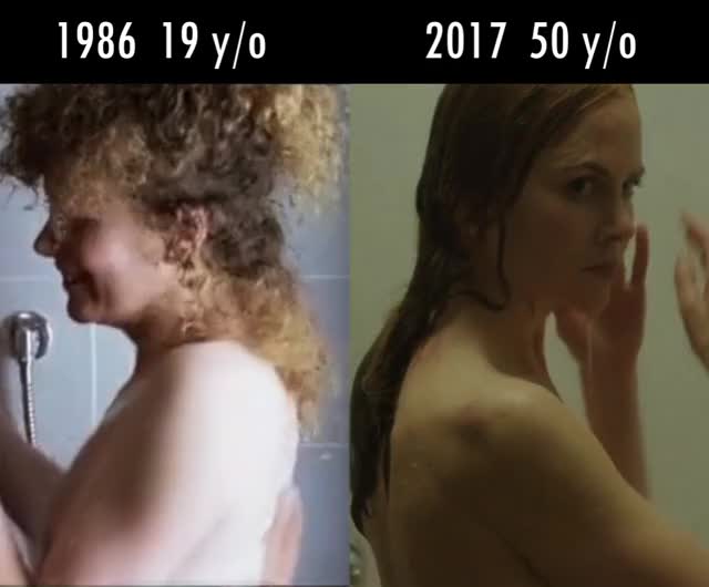 Nicole Kidman - Windrider (1986) vs Big Little Lies (2017) - Nude Comparison - NSFW